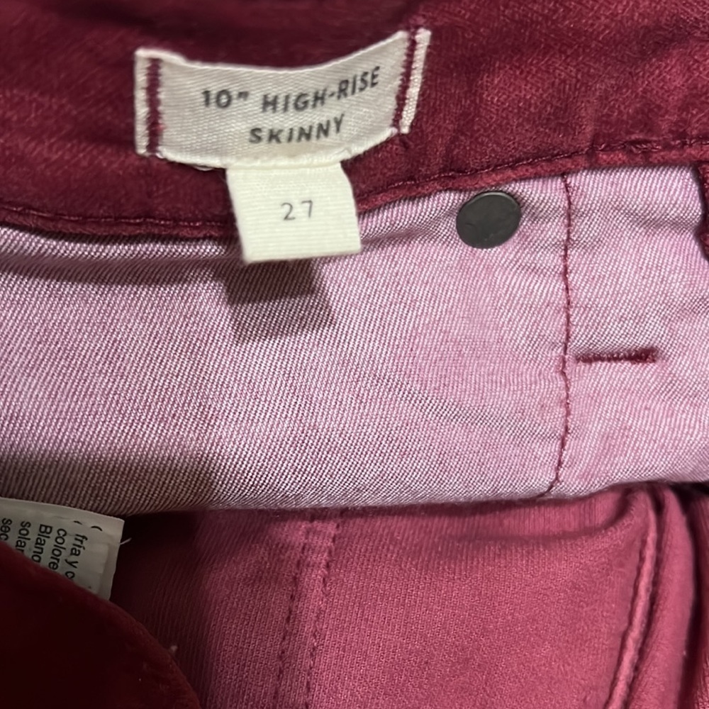 MADEWELL 10"HighRiseSkinnyJeansStretchVelvetEdition size 27 - Picture 8 of 8